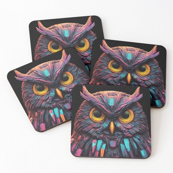 Item preview, Cyberpunk Owl Beautiful Colors designed and sold by Aquillashop.