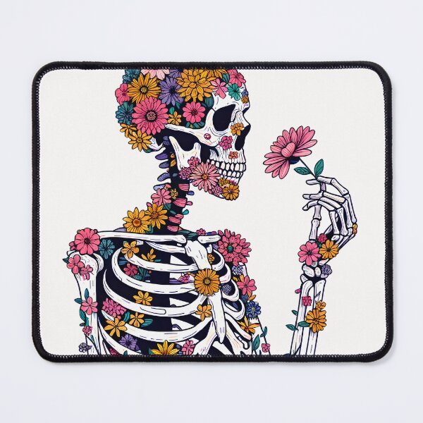 Item preview, Skeleton with flowers designed and sold by ChataMaroon.