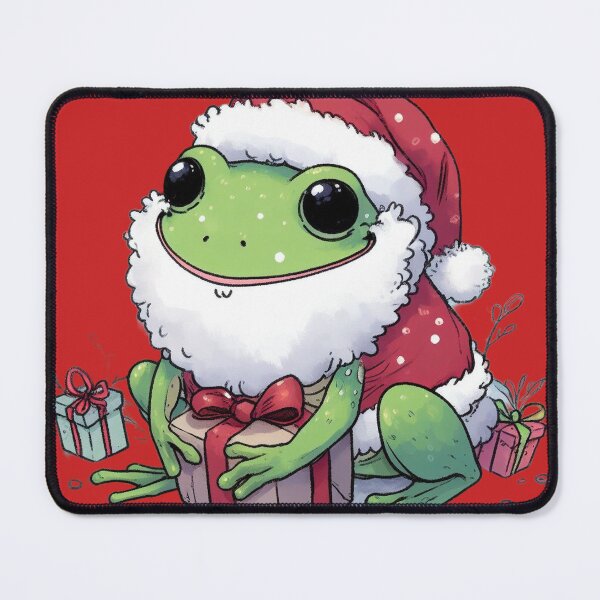 Item preview, Christmas Frog with Santa Hat Cute Frog in Christmas Cute Christmas Funny Frog with Santa Cap for Animal lovers designed and sold by FestivePalette.