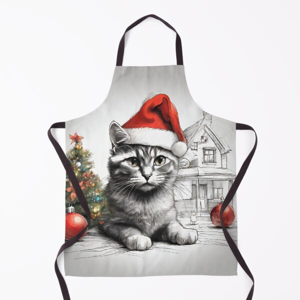 Item preview, Christmas cat distributes gifts and goes from house to house designed and sold by kreativeadern.