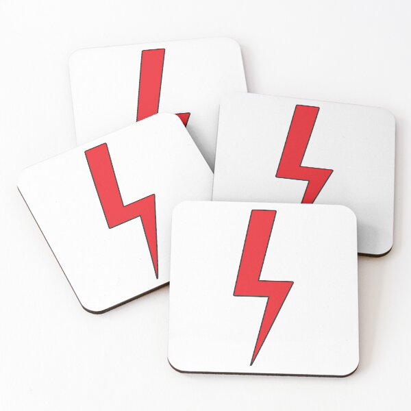 Item preview, Lightning bolt | Red Flash Energy with black outline -  designed and sold by PurpleLoveStore.