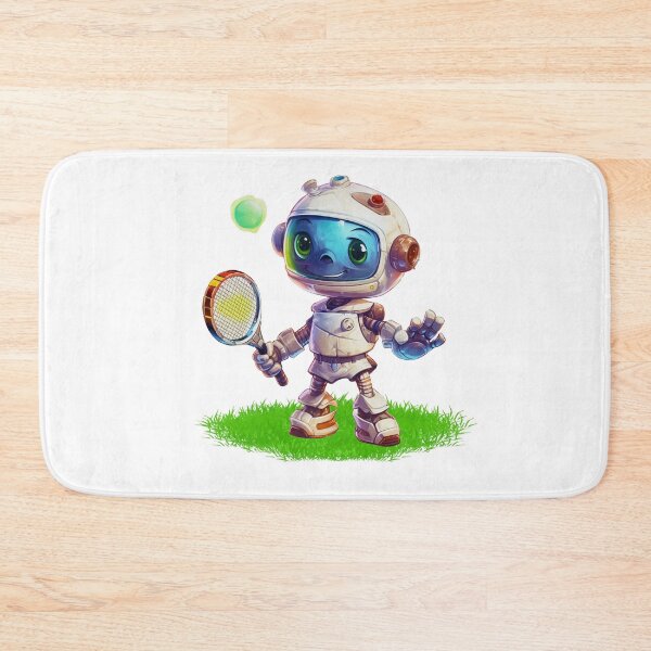 Artikelvorschau, Retro-Roboter, der Tennis spielt entworfen und verkauft von ZenEvoke.