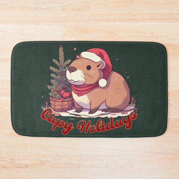 Item preview, Wishing You Capy Holidays! A Cute Christmas Capybara designed and sold by WhatsUpStyle.