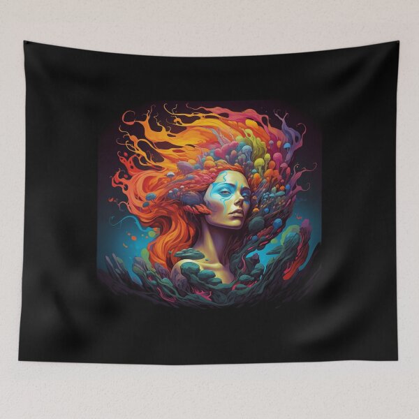 Item preview, Psychedelic Reverie - Vivid Dream Art Print designed and sold by SmartDesignByBB.
