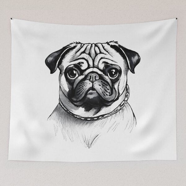 Item preview, Portrait of a Pug  designed and sold by SW-Graphics.