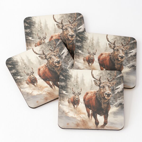 Item preview, Beautiful reindeer run AI Generated designed and sold by IKSCreator.