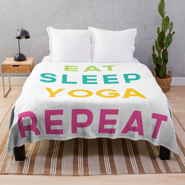 Item preview, Eat Sleep Yoga Repeat Meditation Exercise Quote designed and sold by quarantine81.