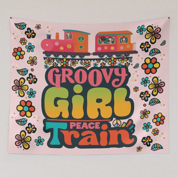 Item preview, Groovy Girl Peace Train - Girl Power  designed and sold by Cuckoorico.