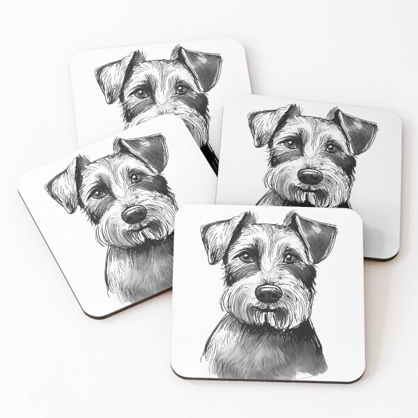 Item preview, Portrait of a Border Terrier designed and sold by SW-Graphics.