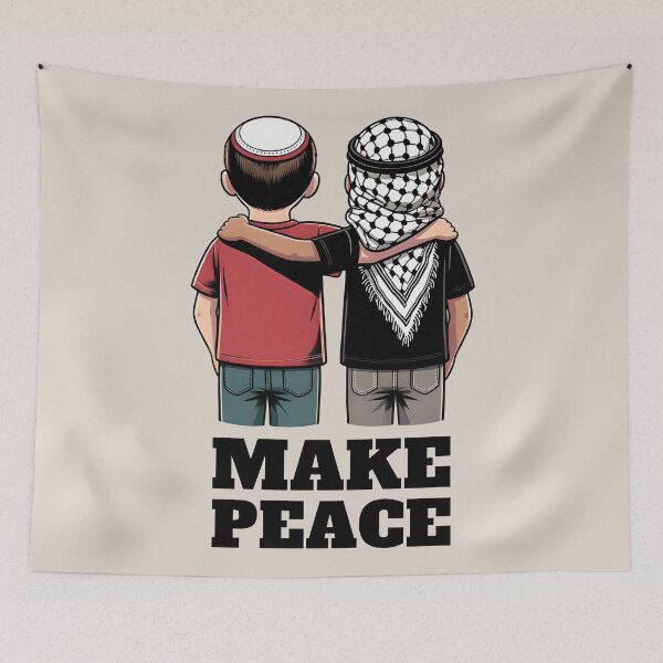 Item preview, Israeli palestinian boys make peace designed and sold by ChataMaroon.