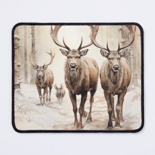 Item preview, Snow reindeer illustration AI Generated designed and sold by IKSCreator.