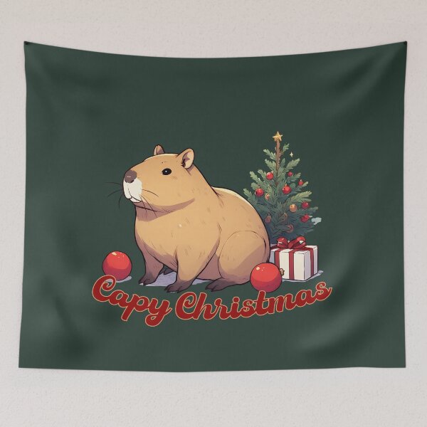 Item preview, Capy Christmas! A Festive Capybara designed and sold by WhatsUpStyle.