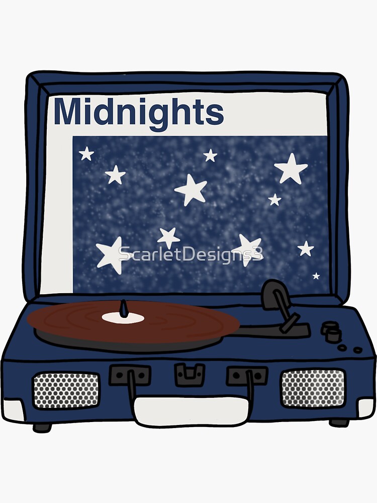 Taylor Swift Midnights Record Vinyl Aesthetic Sticker for Sale by