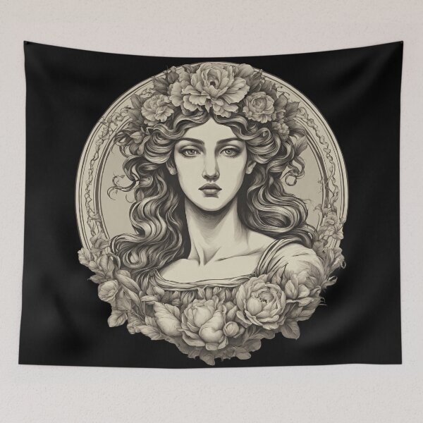 Item preview, Art Drawing of Goddess Persephone Lore Olympus Fanart designed and sold by TheLocoShop.