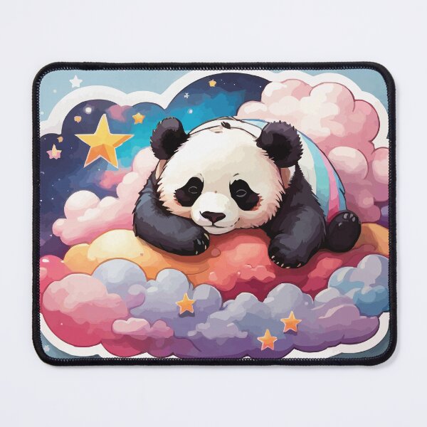 Item preview, I Hate Mornings Panda Sleeping on a Pile of Clouds, Stars, Pastel Ver2 designed and sold by thecatcouch.