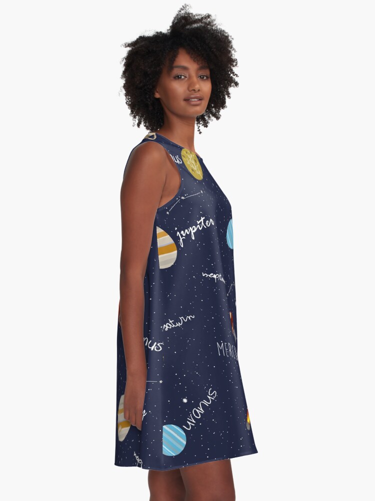 Alternate view of Space Doodles A-Line Dress