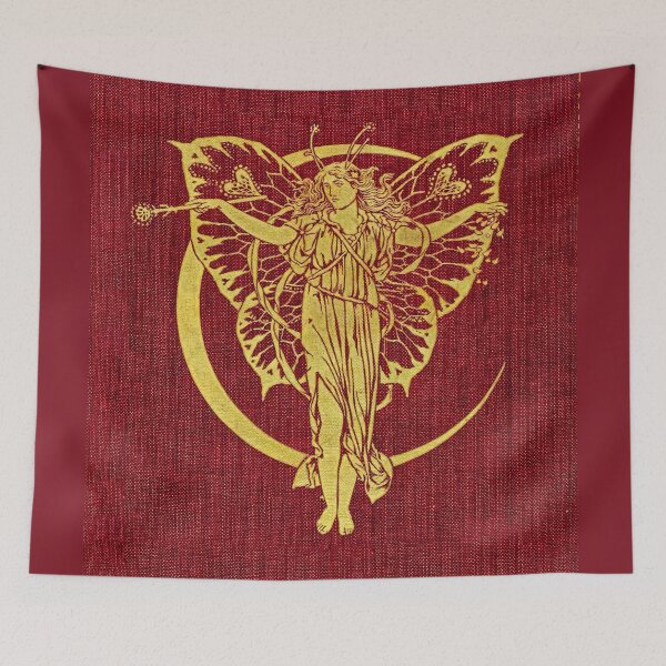 Item preview, Golden Fairy Queen - A fragment of a victorian book cover designed and sold by stevepaint.