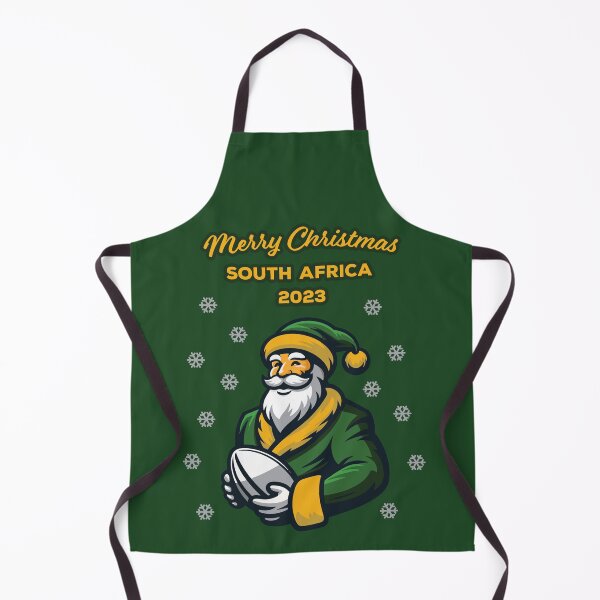Artikelvorschau, Frohe Weihnachten Südafrika 2023 Bokke Colors Rugby Santa Lustig entworfen und verkauft von d247.