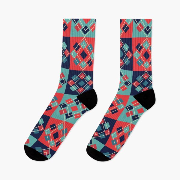 Item preview, Too Faux Argyle-Maverick-Fancy Pants Sox designed and sold by Annette Chabidon Studio.