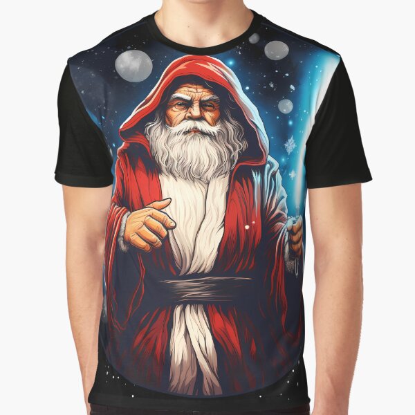 Vista previa del artículo con la obra «santa jedi», diseñado y vendido por DoodleBurger.