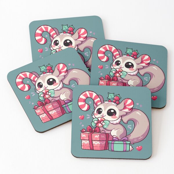 Item preview, Candy Cane Sugar Glider, Festive Holiday Christmas Sugar-Glider designed and sold by WhatsUpStyle.