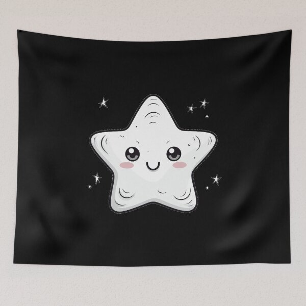 Item preview, Happy White Chibi Star designed and sold by KawaiiArtStyle.