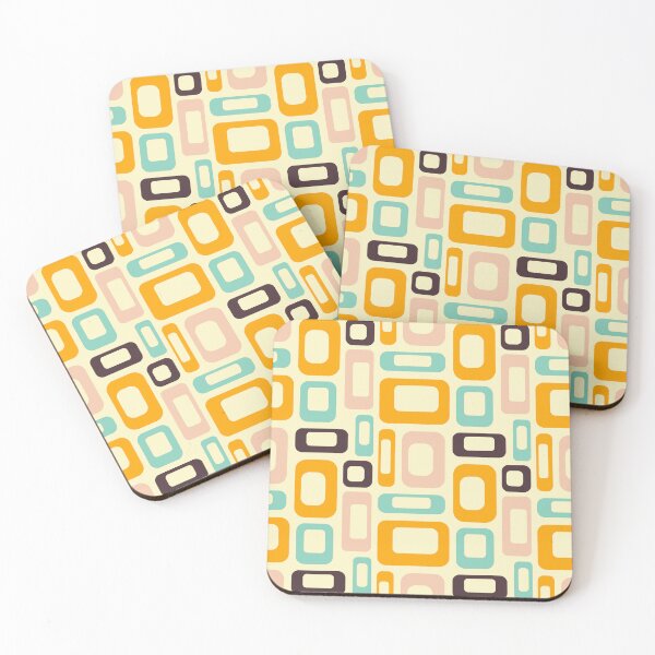 Item preview, Beige, Brown, Blue, Pink Mid Century Modern Pattern  designed and sold by blueflamingoo.
