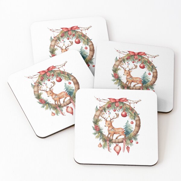 Item preview, deer christmas desing designed and sold by Wild Whiskers Studio.