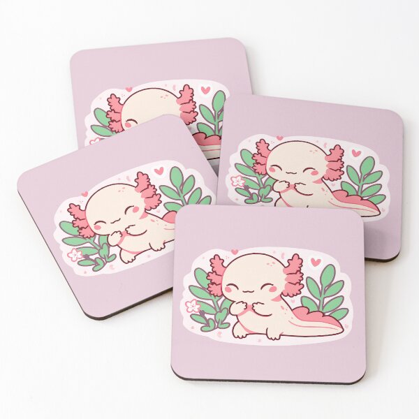 Item preview, Lovely Pink Axolotl, Adorable Kawaii Mexican Salamander designed and sold by WhatsUpStyle.