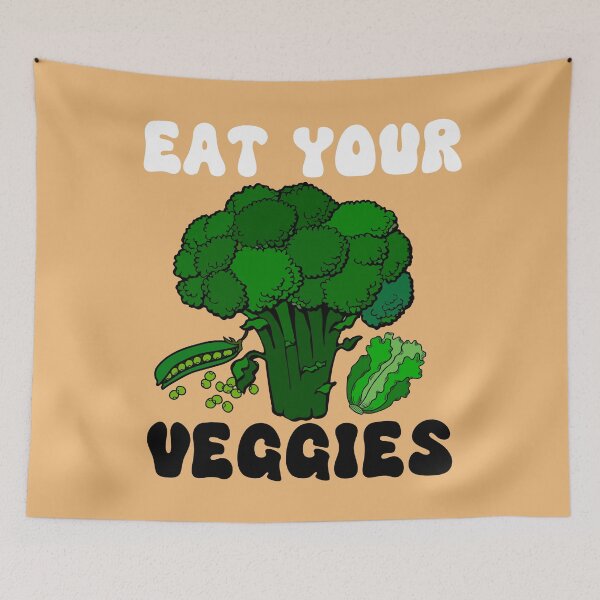 Item preview, Eat Your Veggies Broccoli and Peas designed and sold by EdytaGister.