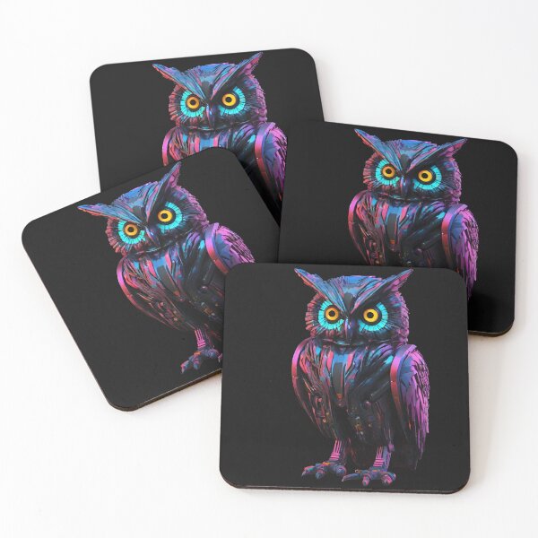 Item preview, Owl Beautiful Colors and Cyberpunk Atmosphere designed and sold by Aquillashop.