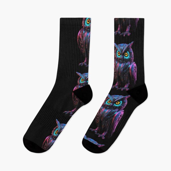 Item preview, Owl Beautiful Colors and Cyberpunk Atmosphere designed and sold by Aquillashop.
