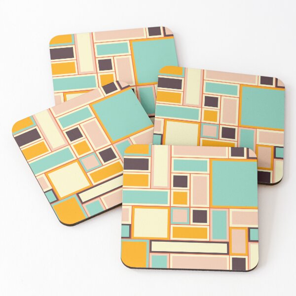 Item preview, Pink, Yellow, Brown, Teal, Mid Century Modern Pattern  designed and sold by blueflamingoo.