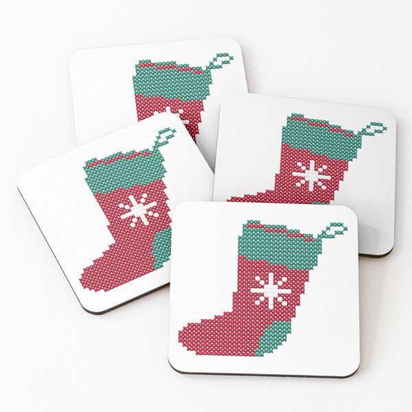 Item preview, Christmas Stocking Faux Cross Stitch  designed and sold by CraftBazaarUK.