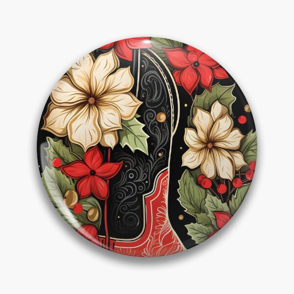Item preview, Christmas cowboy boot holiday print designed and sold by dcrc.