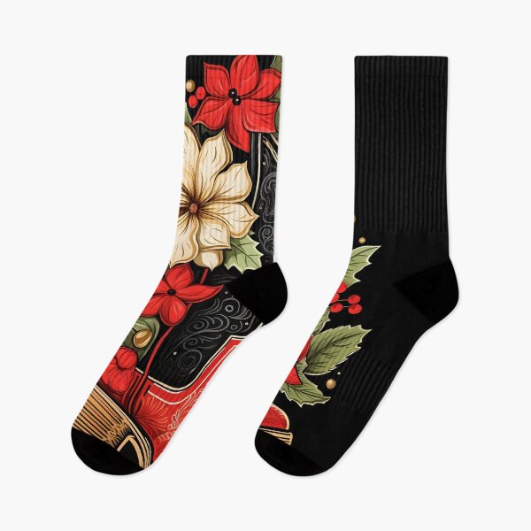 Item preview, Christmas cowboy boot holiday print designed and sold by dcrc.
