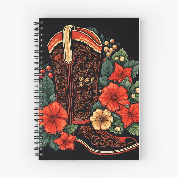Item preview, christmas cowboy boot holiday print designed and sold by dcrc.