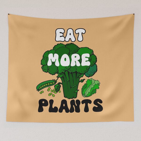 Item preview, Eat More Plants Broccoli and Peas designed and sold by EdytaGister.