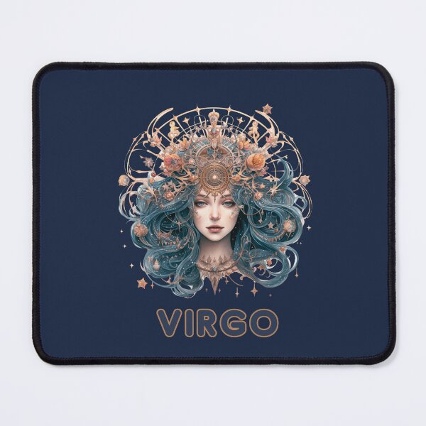 Item preview,  Cute Funny Daily Horoscopes Aries  Virgo  Zodiac- Horescope/SunSign Theme  on  navy blue back ground designed and sold by CosmicNook1.