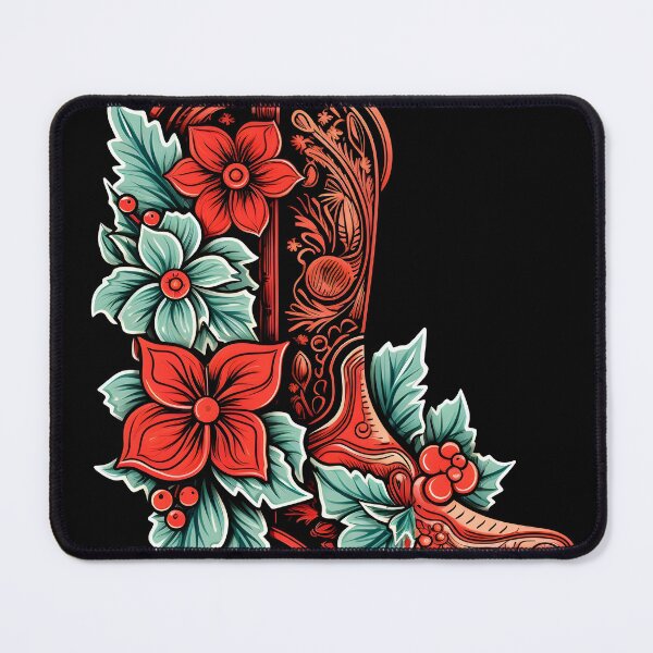 Item preview, christmas cowboy boot holiday print designed and sold by dcrc.