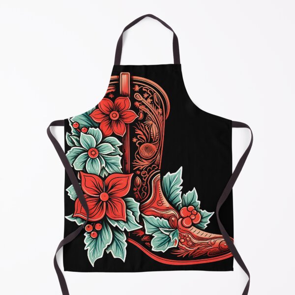 Item preview, christmas cowboy boot holiday print designed and sold by dcrc.