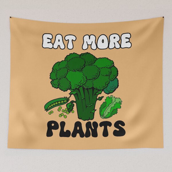 Item preview, Eat More Plants Broccoli and Peas designed and sold by EdytaGister.
