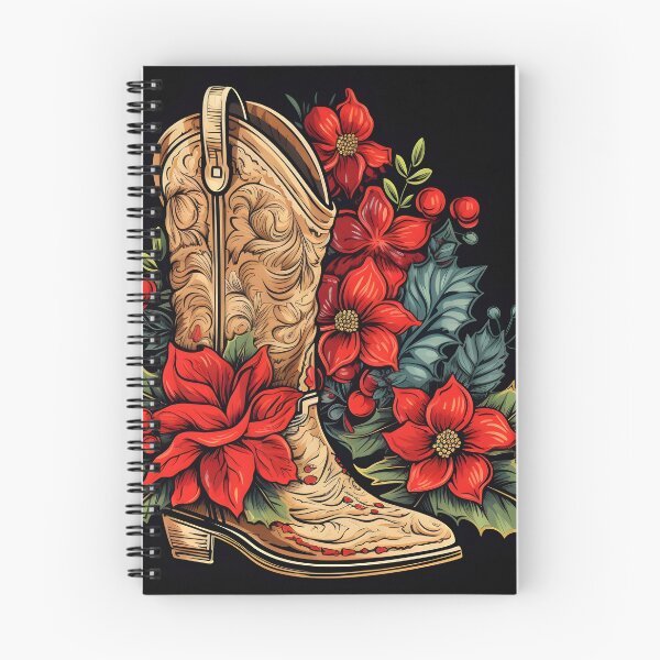Item preview, christmas cowboy boot holiday print designed and sold by dcrc.