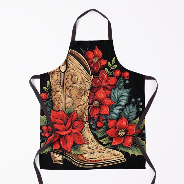 Item preview, christmas cowboy boot holiday print designed and sold by dcrc.