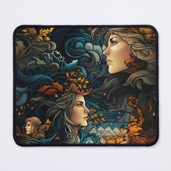 Item preview, A Nordic Saga V - Tapestry style seamless pattern designed and sold by NevernotmeUK.