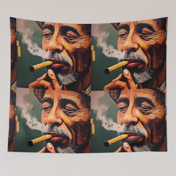 Item preview, Veils of Aromatic Bliss - Abstract Explorations of Cigar Smoke's Seductive Allure Created with Generative AI designed and sold by OlfactoART Studio.