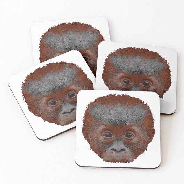 Item preview, face orangutan baby, monkeys, cool baby animal outfits, conservationist designed and sold by Kirei-Lily.