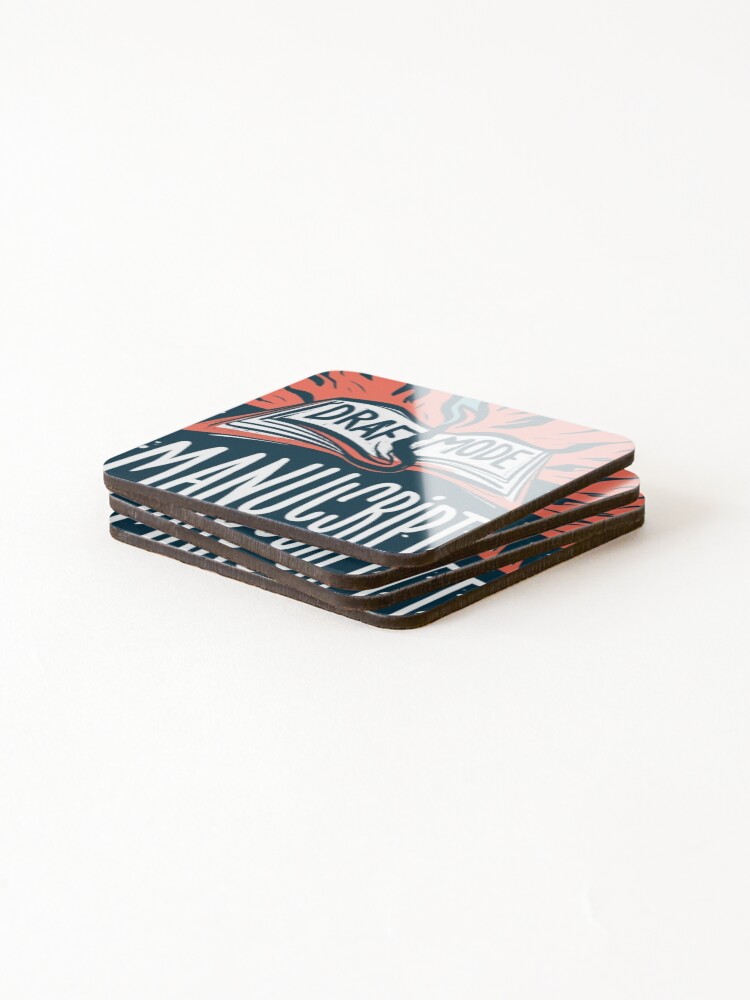 Thumbnail 4 of 5, Coasters (Set of 4), Manuscript draft mode designed and sold by RBCTk.