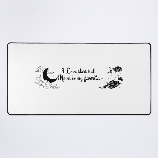 Item preview,  Me encantan las estrellas, pero la luna es mi arte lineal favorito. designed and sold by Taloory.