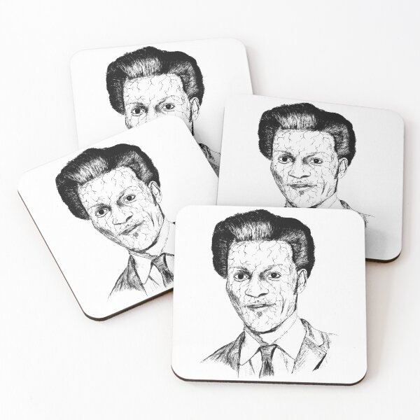 Artikelvorschau, Armer Chuck Berry Black Portrait Pen Drawing Transparent entworfen und verkauft von surmind.